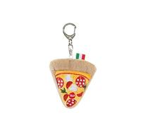 Trudi Peluche portachiavi, idea regalo, gadget turistico food Made in Italy | taglia XXS | Italian icons (Pizza trancio, 7,5x14x2 cm)