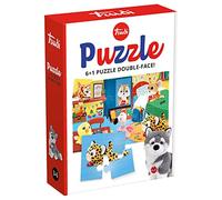 Trudi Puzzle 6+1 Puzzle Double-Face It54730 Gioco Educativo Per Bambini 3-6 Anni Made In Italy