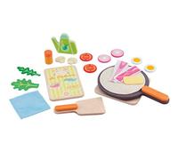 Trudi Set Piadina (24 pz) by Sevi | Giochi in legno bambini per cucinare. Cibo finto. Regalo Natale metodo Montessori | 29x19x6cm | Giochi di imitazione | modello 83066