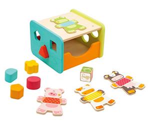 Trudi Sevi 82944 - Cubo Forme Incastro Fattoria, 18 x 13 x 18 cm, Multicolore