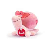 Trudi Peluche Lumachina Trudino 52242 – Cuore con dedica, regalo San Valentino, Rosa, 12x10x16 cm