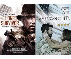 True American Acts of Courage: Lone Survivor & American Sniper Double Feature 2-DVD Movie Bundle