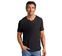 True Classic Maglietta Manica Corta con Scollo a V da Uomo, Pacco da 1 - Nero, S