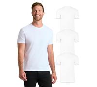True Classic Maglietta Manica Corta Girocollo da Uomo, Pacco da 3 - Bianco, XL