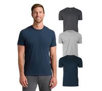 True Classic Maglietta Manica Corta Girocollo da Uomo, Pacco da 3 - Blu Navy, Carbone, Grigio Melange, XL