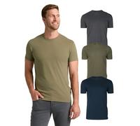 True Classic Maglietta Manica Corta Girocollo da Uomo, Pacco da 3 - Blu Navy, Carbone, Verde Militare, M