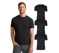 True Classic Maglietta Manica Corta Girocollo da Uomo, Pacco da 3 - Nero, S