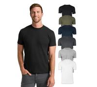 True Classic Maglietta Manica Corta Girocollo da Uomo, Pacco da 6 - Staple, S