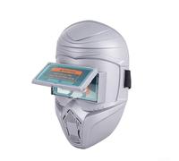 True Color - Maschera per saldatura, oscurante, con sensore rapido per risposta e copertura completa della testa, per saldatori professionisti, colore: argento