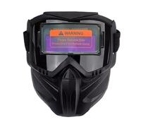 True Color Welding - ABS Safety Headgear, Adjustable Face Guard | Wide Viewing Panel with Fast Reaction Filter, Comfortable Cover for Metal Fabrication Construction Repair and Workshop