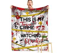 True Crime Gifts True Crime Blanket Serial Killer Regali per donne e uomini Crime Show Amante Regali True Life Crime Throw Blanket Crime Junkie Merch Regalo per veri amanti del crimine Regalo