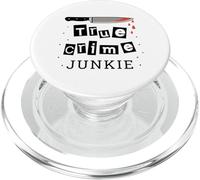 True CRIME JUNKIE Mystery Fan Funny ritagliare lettere Meme PopSockets PopGrip per MagSafe