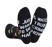 True Crime Lover Gift Crime Junkie Gift I Just Want To Take Naps & Watch True Crime Show Socks for Murder Mystery Show Fans, Naps & Crime Show UE, One Size Tall