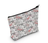 True Crime Lover Gift Serial Killer Makeup Bag True Crime Podcast Regalo per le Donne Sacchetto Cosmetico da Viaggio, Borsa Cannibale Eu, Borsa cosmetica con stampa