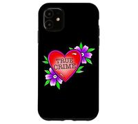 True Crime Lover x Cuore Fiore Tatuaggio Tradizionale Flash Custodia per iPhone 11