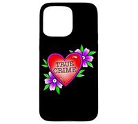 True Crime Lover x Cuore Fiore Tatuaggio Tradizionale Flash Custodia per iPhone 15 Pro Max