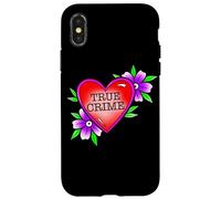 True Crime Lover x Cuore Fiore Tatuaggio Tradizionale Flash Custodia per iPhone X/XS