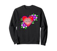 True Crime Lover x Cuore Fiore Tatuaggio Tradizionale Flash Felpa
