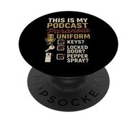 True Crime Podcast Murderino Fan Umorismo forense drogato PopSockets PopGrip Adesivo