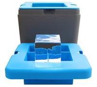 True Cubes Stampo per cubetti di ghiaccio trasparente, 4 grandi cubetti di ghiaccio trasparenti per cocktail, bevande e whisky, stampo quadrato in silicone senza BPA, regalo per whisky da uomo