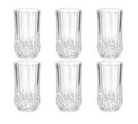True Face Set di bicchieri in plastica - Confezione da 6 bicchieri riutilizzabili da 235 ml - trasparenti, resistenti e leggeri, ideali per acqua, succhi di frutta, bibite analcoliche uso quotidiano