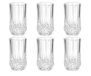True Face Set di bicchieri in plastica - Confezione da 6 bicchieri riutilizzabili da 235 ml - trasparenti, resistenti e leggeri, ideali per acqua, succhi di frutta, bibite analcoliche uso quotidiano