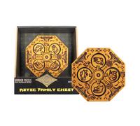 True Genius Aztec Family Chest Wooden Puzzle Box - Secret Compartment Braintease