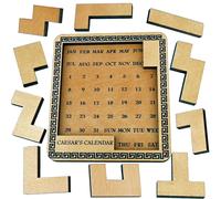 True Genius: Caesar's Calendar - One-A-Day Puzzle Calendar, Wooden Brain Teaser