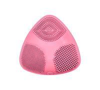 True Glow By Conair Skinpod Silicone Facial Cleansing Brush with three Brush Zones & Sonic Advantage, Battery Operated, Pink