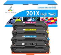 TRUE IMAGE 201X 201A Cartuccia toner Compatibile per HP 201X Toner Color laserjet pro M277dw CF400X CF400A M277n M277 M274n M252n M252dw CF401X CF402X CF403X Nero Ciano Giallo Magenta,confezione da 4