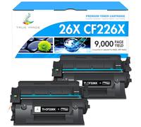 TRUE IMAGE Cartuccia Compatibile In Sostituzione di per HP 26X CF226X 26A CF226A LaserJet Pro MFP M402dn M402n M426dw M426fdw M426fdn M402dw M402d Toner (Nero, Confezione da 2)