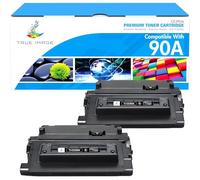 TRUE IMAGE Cartuccia toner di ricambio compatibile per HP 90A CE390A 90X CE390X Work con Enterprise 600 M601 M602 M603 M4555 MFP M602x M602n M603dn inchiostro stampante laser (nero, confezione da 2)