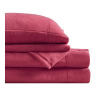 True North by Sleep Philosophy SHET20 - 537 Micro Fleece Sheet Set, Rosso, King