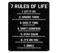 True North Metal Sign Moral Compass Wall-Art 8x12 Inch