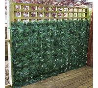 True Products Ivy 1 x 3 m screening edera artificiale foglia siepe pannelli su rotolo privacy recinzione da giardino - verde