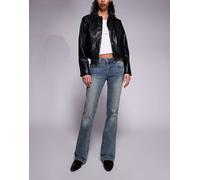 True Religion - Becca Big T - Jeans bootcut a vita bassa alta lavaggio blu medio W26