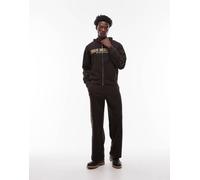 True Religion - Big T - Joggers ampi marroni con logo in coordinato-Marrone XS