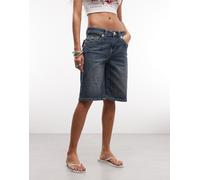 True Religion - Big T - Jorts ampi blu brillante W26