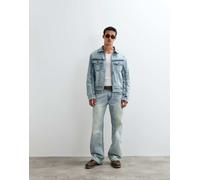 True Religion - Billy - Jeans dritti blu lavaggio chiaro con tasca con patta in coordinato W34