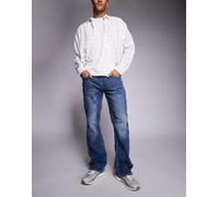 True Religion - Billy - Jeans dritti lavaggio blu con tasche ricamate W38