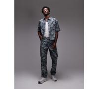 True Religion - Bobby Super T - Jeans jacquard blu con tasche con patta in coordinato W30