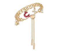 True Religion Bracciale a ferro di cavallo con croce