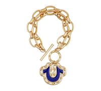 True Religion Bracciale con ciondolo a forma di ferro di cavallo