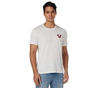 True Religion Buddha Logo Short Sleeve Tee T-Shirt, White, Small Uomo