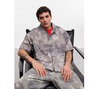 True Religion - Camicia squadrata mimetica in coordinato-Multicolore S