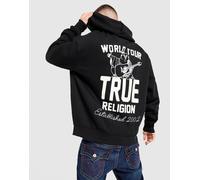 True Religion Felpa con Cappuccio Badge, nero M