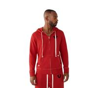 True Religion Buddha Logo Zip Hoodie Sweatshirt Felpa con Cappuccio, Ruby Red W Black, XXL Uomo