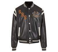 True Religion Giacca di mezza stagione 'Varsity' terra d'ombra / nero / bianco Uomo True Religion M