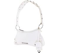 True Religion Horseshoe Shoulder Bag, Zip-Top Mini Handbag with Gold Hardware And Signature Lining, Borsa a Tracolla Donna, Bianco