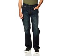 True Religion Jeans Ricky a Gamba Dritta con Tasca Posteriore con Patta, Ultima Chiamata Ggjd, W32 / L32 Uomo